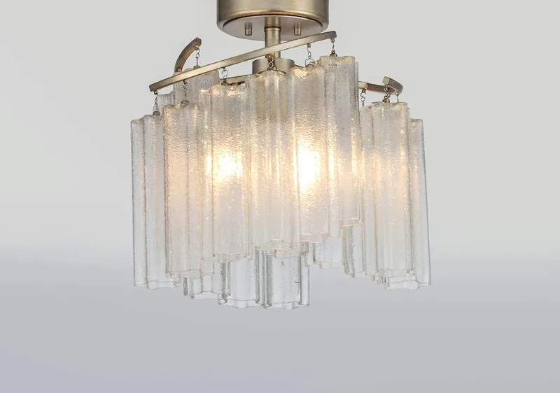 Victoria 17" 3 Light Flush Mount in Golden Silver