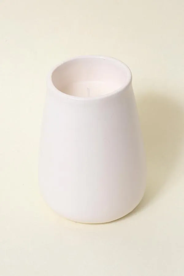 White Ceramic Scented Jar Candle