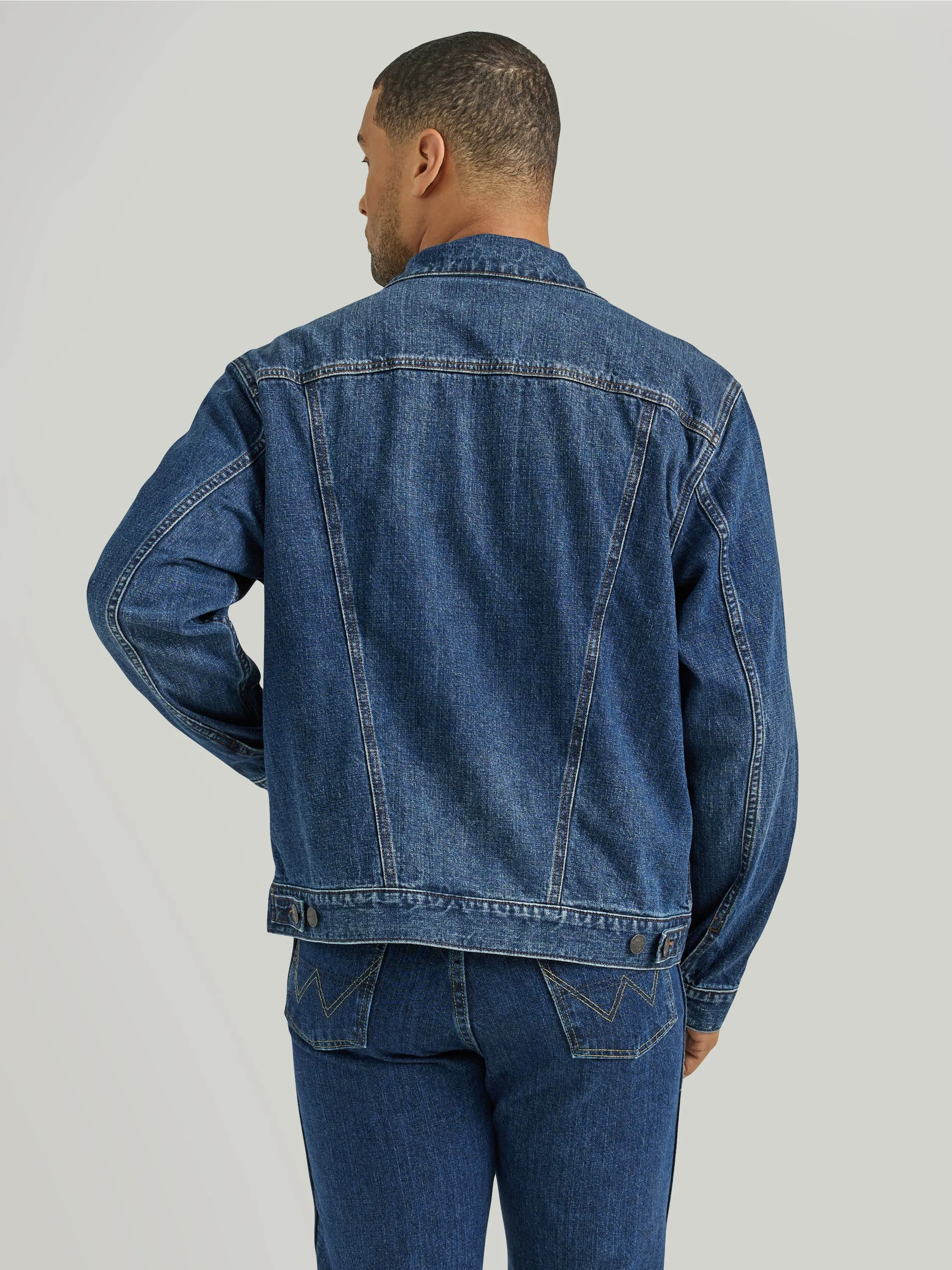 Wrangler Men's Flannel Lined Western Denim Jacket