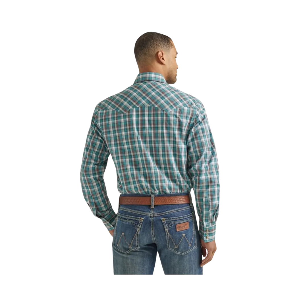 Wrangler Men's Retro Plaid Turquoise Shirt